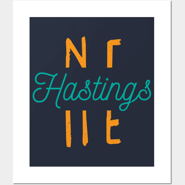 Hastings Nebraska City Typography Wall Art by Commykaze